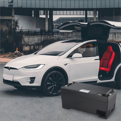 Tesla Model X Refrigerator 40L Trunk Fridge with AC Adapter for Home